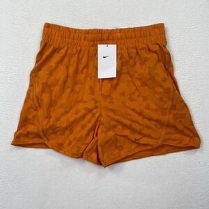 Nike Youth Girls Breezy Athletic Flow Shorts Size XL Orange FB1095 High Waist